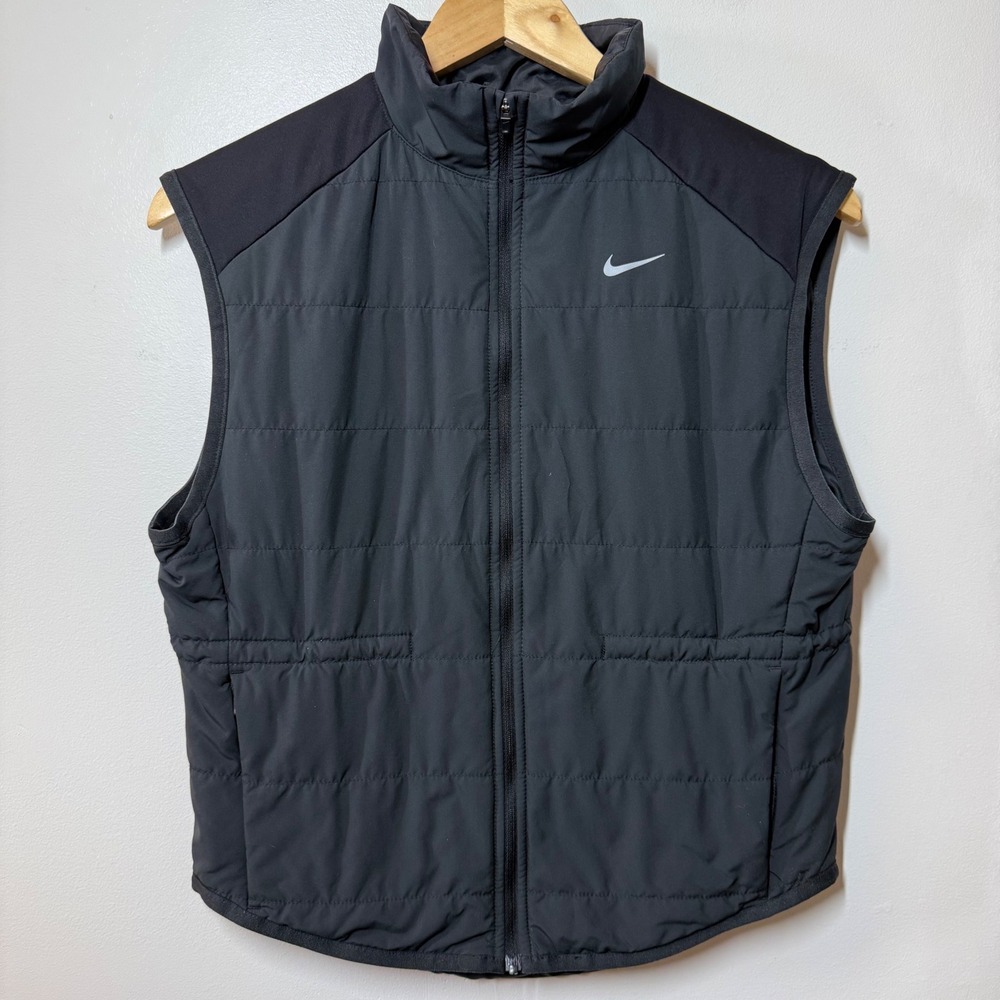 Nike Therma-FIT Swift Womens XS Black Puffer Running Vest FB7537-010